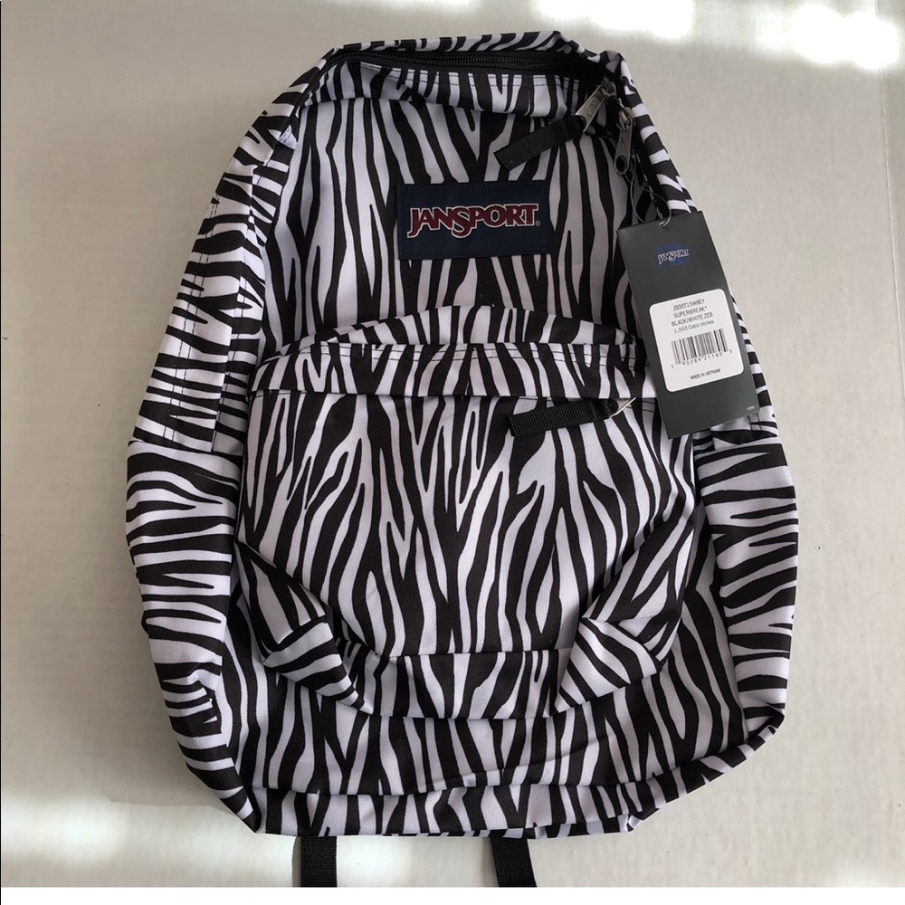 Jan sport Backpack zebra print NET